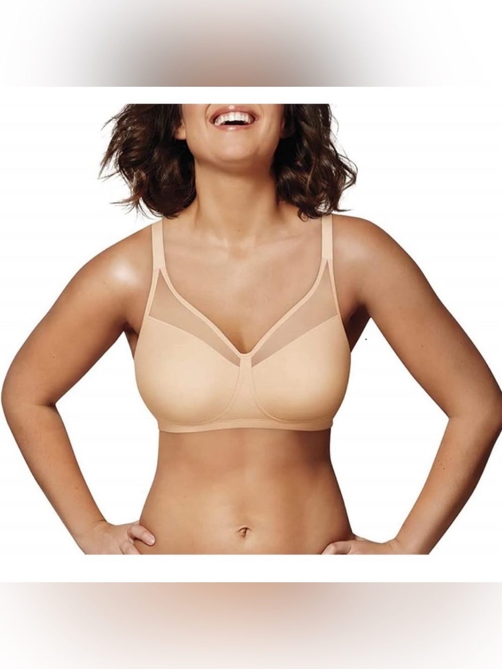 NWT Playtex 18 Hour Wirefree Smoothing Minimizer Bra 36C Full Coverage US4697